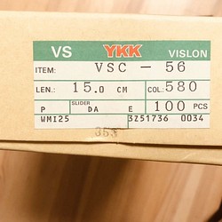 ファスナー　15cm 100本セット 黒　ブラック　YKK 1枚目の画像