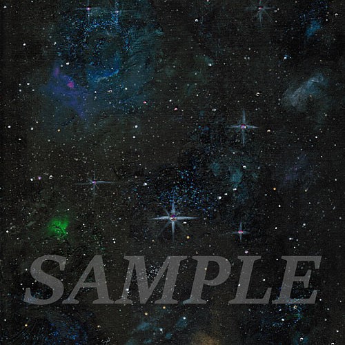 アクリル絵画「Space Paint（2020-02）」原画 額装品【手描き／宇宙 