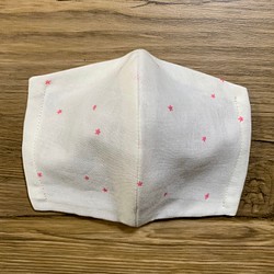 定形外送料無料✿大人立体マスク(小学校高学年～大人女性サイズ)ピンク星 1枚目の画像