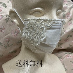 不織布マスクが見えるマスクカバー 1枚目の画像