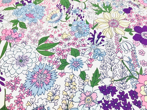 50×50 紫調の花柄 お弁当ハンカチ 包み ランチクロス 大きめ 1枚目の画像