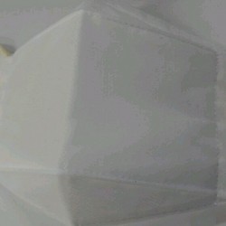 舟形（大臣風マスク）白6層　使い捨て折り上げ立体マスク　4枚セット 1枚目の画像