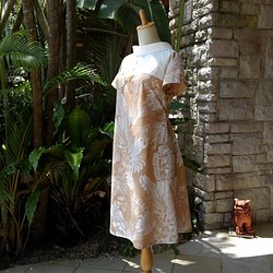 【きょうちゃん様 専用オーダー画面】 サファリワンピース リゾート コットン ドレス 1枚目の画像