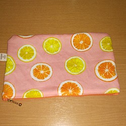 マルチポーチ　オレンジとレモン 1枚目の画像
