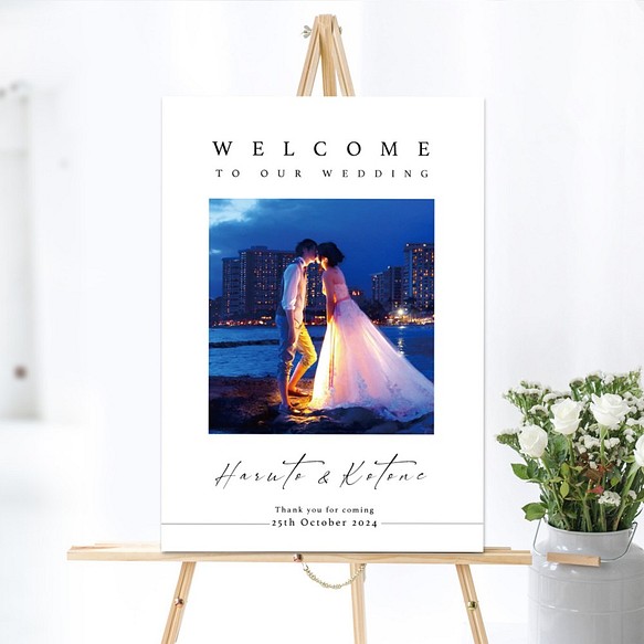 ウェルカムボード 結婚式 写真入りポスターパネル印刷　#26 1枚目の画像