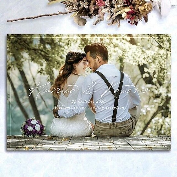ウェルカムボード 結婚式 写真入りポスターパネル印刷　#14 1枚目の画像