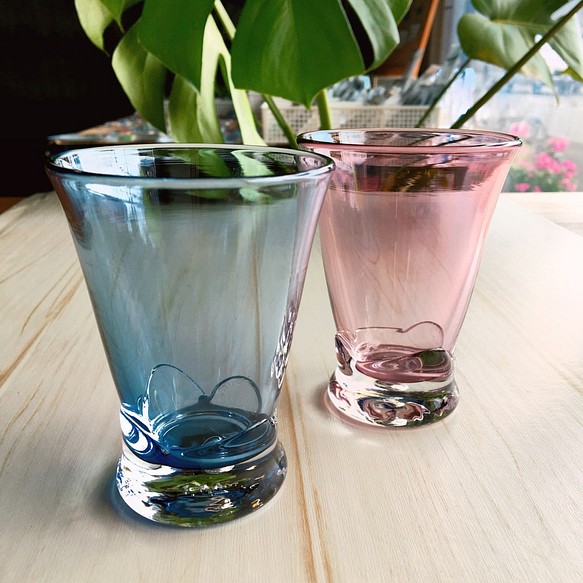 對GF小玻璃杯彩色一對玻璃杯禮物禮物 第1張的照片