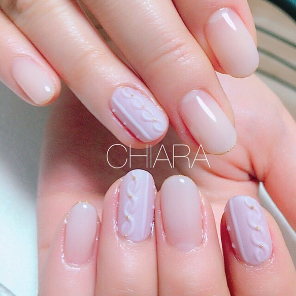 No 284 大人のシンプルニットネイル ブライダル 冬ネイル デート ネイルチップ ネイルシール 大人ネイルチップ Chiaranails 通販 Creema クリーマ ハンドメイド 手作り クラフト作品の販売サイト