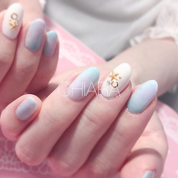 No 360 ふんわりマーメイドネイル ブライダル パーティ リゾート 海 ネイルチップ ネイルシール 大人ネイルチップ Chiaranails 通販 Creema クリーマ ハンドメイド 手作り クラフト作品の販売サイト