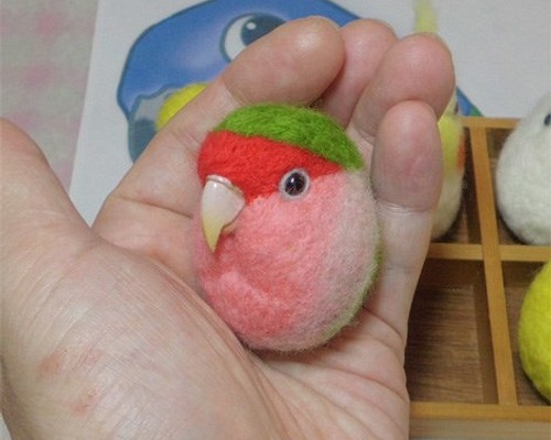 コザクラインコ ノーマル ☆マグネット/ブローチどちらか選択 受注作成