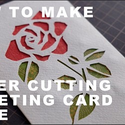 【キット】ペーパーカッティングカード『薔薇』 1枚目の画像