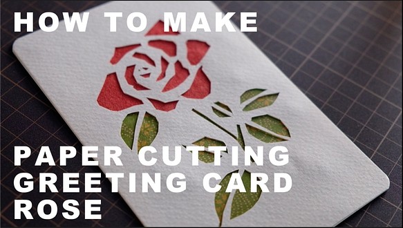 【キット】ペーパーカッティングカード『薔薇』 1枚目の画像