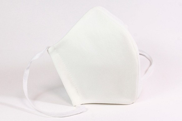 女性用 立体マスク [ホワイト] ニットxコットン 1枚目の画像
