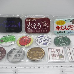 イモリの企業ロゴっぽい缶バッジ（12種類コンプリートセット） 1枚目の画像