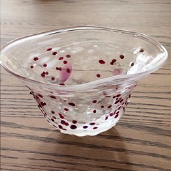 ローズ碗器 ／ガラス皿／ガラスボール 1枚目の画像