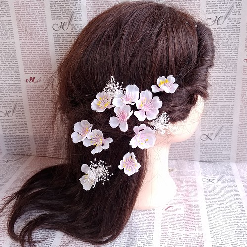 ラプンツェルヘア ヘッドドレス、髪飾り、ヘアパーツ +花冠 