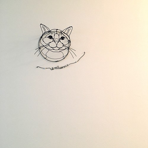 ワイヤーアート ワイヤークラフト ねこ 猫 立体・オブジェ 玄米 