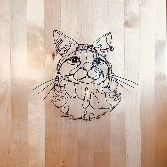 ワイヤーアート　ワイヤークラフト 猫　ねこ　ネコ