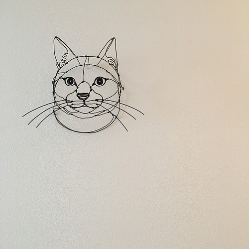 ワイヤーアート ワイヤークラフト 猫 ねこ ネコ 立体・オブジェ 玄米 