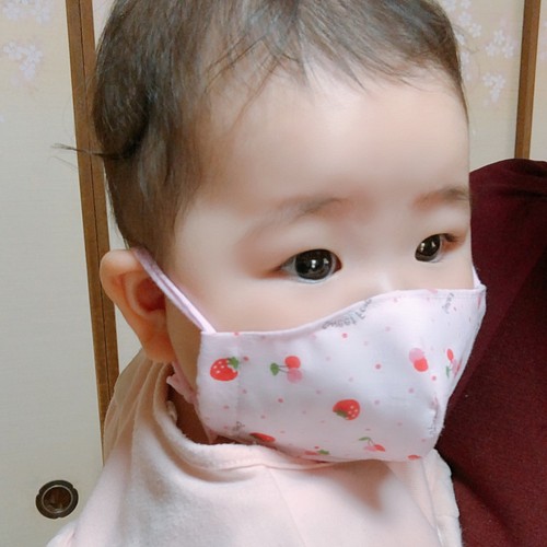 赤ちゃんマスク 2枚セット 送料無料 生後6ヶ月 赤ちゃん ベビー 子ども マスク 立体 ガーゼ 可愛い 雑貨 その他 ちよ 通販 Creema クリーマ ハンドメイド 手作り クラフト作品の販売サイト