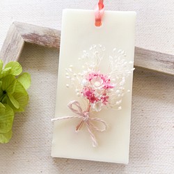香りが選べるアロマワックスサシェ＊ピンクの花束サシェ　【ギフトにも】 1枚目の画像