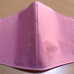 【即納】夏用シーチングマスク（大人用）　ピンク・サラっと素材【立体型】 1枚目の画像