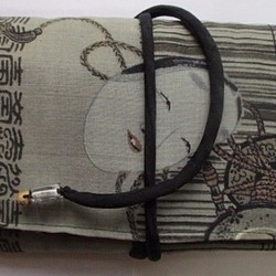 着物リメイク　モスの長襦袢で作った和風財布　１９９１ 1枚目の画像