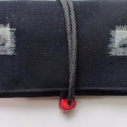 着物リメイク　久留米の絵絣で作った和風財布　２０４４ 1枚目の画像