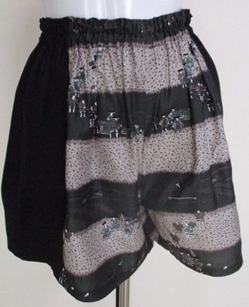 着物リメイク　羽織の裏地で作ったキュロットスカート　２３１０ 1枚目の画像