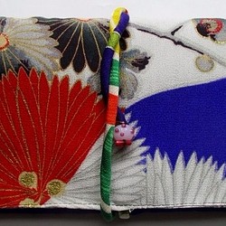 送料無料　花柄の着物で作った和風財布・ポーチ　３０１９ 1枚目の画像
