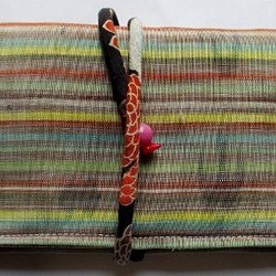 琉球紬で作った和風財布・ポーチ　３６８９ 1枚目の画像