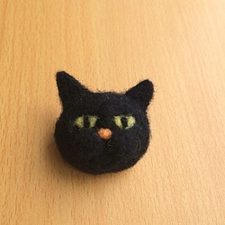 【ハロウィン限定】黒猫ブローチ 1枚目の画像