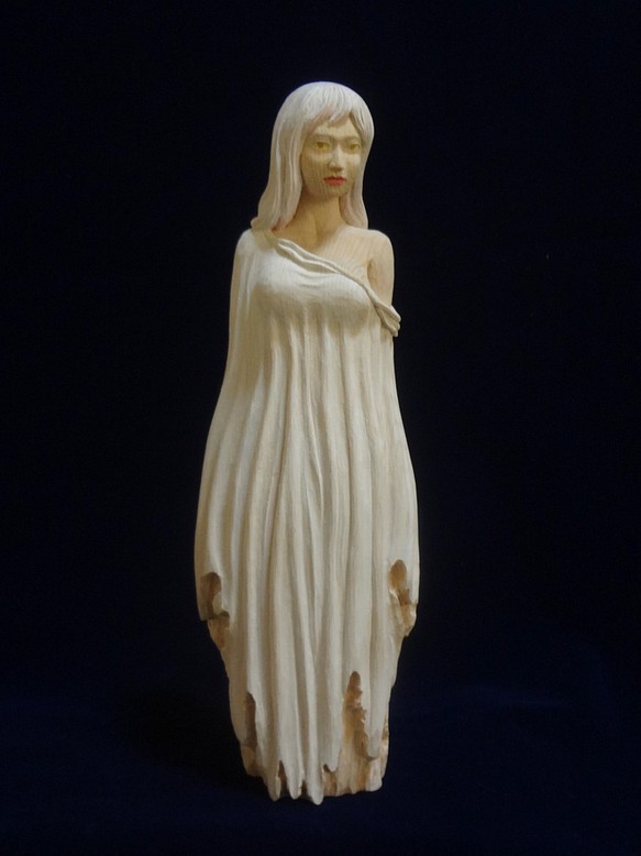 木彫刻 アート 『 星の神話 』 芸術 アート 女性 ハンドメイド 松
