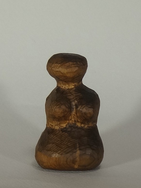 木彫刻  ”My土偶シリーズ ”『 トルソ土偶 』 マイ土偶　アート  置物 1枚目の画像