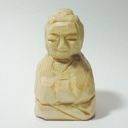 木彫刻 小さな仏像 『 下手っぴ阿弥陀 』 阿弥陀如来　仏像彫刻　アート 1枚目の画像