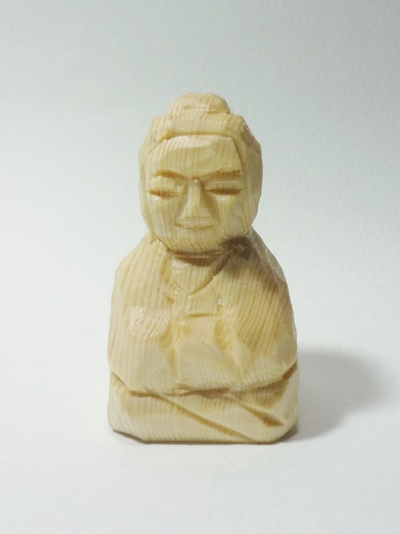 木彫刻 小さな仏像 『 下手っぴ阿弥陀 』 阿弥陀如来　仏像彫刻　アート 1枚目の画像