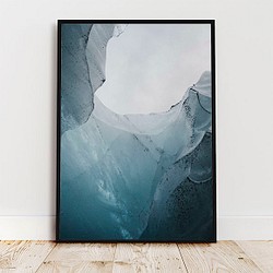 ブルーアイス / アイスランド 氷 ヨーロッパ ポスター 写真 青 自然 縦長 1枚目の画像