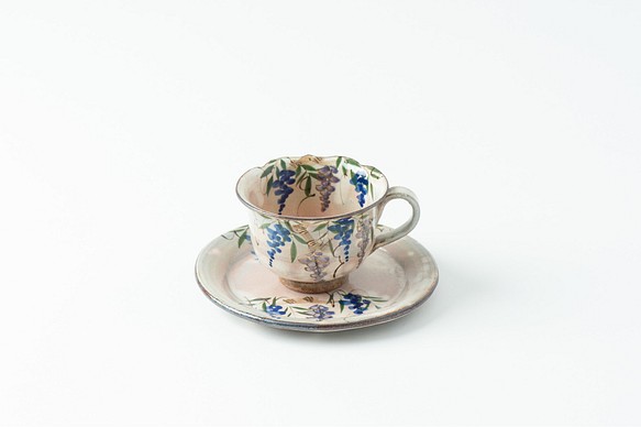 藤　コーヒー碗皿　乾山写し　陶器　 1枚目の画像