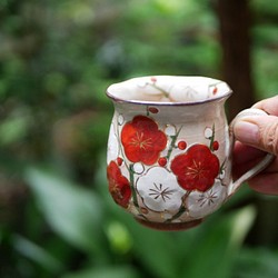 紅白梅、錦西杯陶器京瓷 第1張的照片