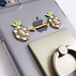 【SALE】パイナップルケース iPhone7/8スマホリング付き 1枚目の画像