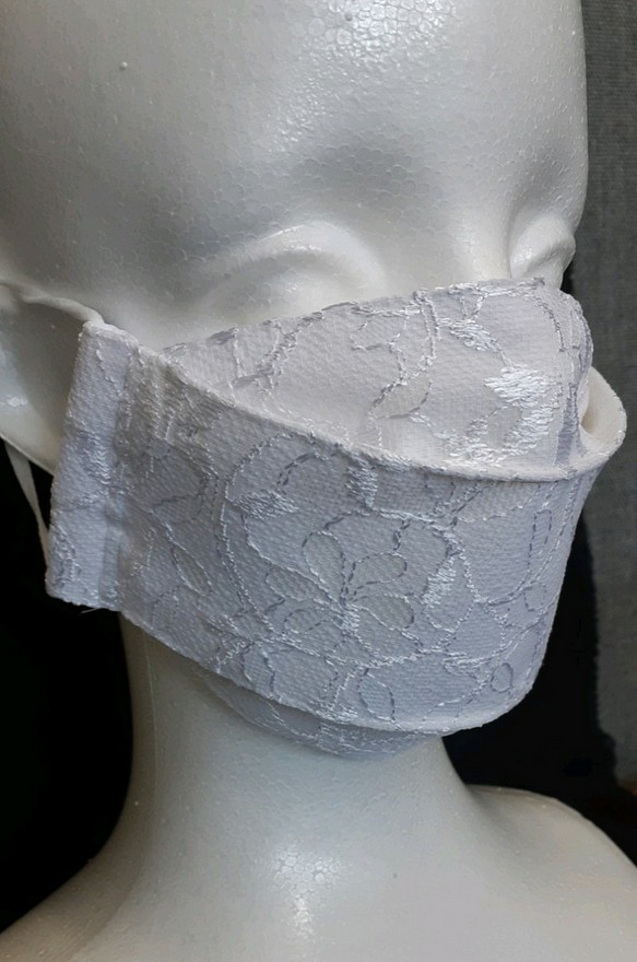 [熱門] 再次上架！新的主題形狀！縫紉店手工製作的三維布口罩！蕾絲款式 第1張的照片