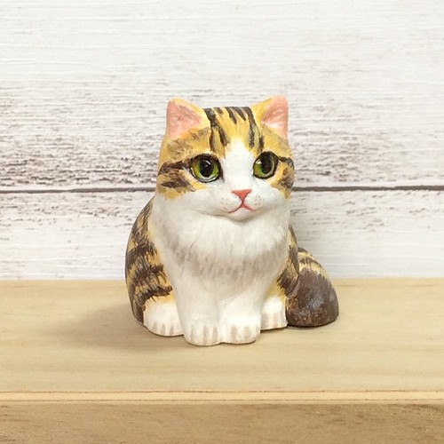 キジトラ白猫 の置物 置物 猫ハウス 通販｜Creema(クリーマ 