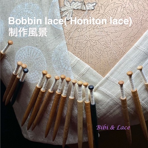 Bobbin Laceボビンレースのイヤリングorピアス ボビンレースの中でも英国伝来のホニトンレースの技法により制作 イヤリング ノンホールピアス Bibi Lace 通販 Creema クリーマ ハンドメイド 手作り クラフト作品の販売サイト