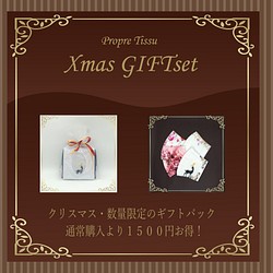 【レディースデザインマスク】クリスマスギフトセット　typeB トナカイ　ピンク 1枚目の画像