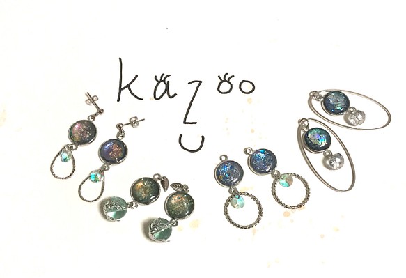 kazoo  宇宙の耳飾りピアス/イヤリング 1枚目の画像