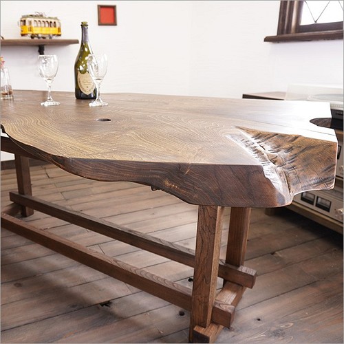 ケヤキ 欅 テーブル 一枚板 古材 天板 木製 ダイニングテーブル 無垢材 