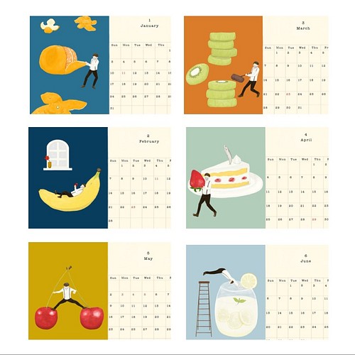 4月始まりご対応可 レトロ可愛い フルーツモチーフカレンダー 22 カレンダー Saor Iro 通販 Creema クリーマ ハンドメイド 手作り クラフト作品の販売サイト