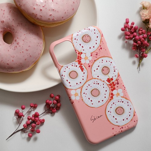 受注生産 Iphoneケース ピンクドーナツ Iphoneケース カバー Shimasweets 通販 Creema クリーマ ハンドメイド 手作り クラフト作品の販売サイト