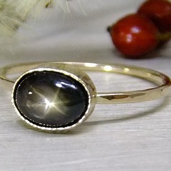 blackstar sapphire＊14kgf ring 1枚目の画像