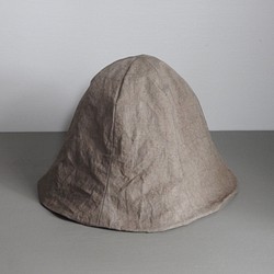 【受注製作】チューリップハット カーキベージュ 子供・大人 帽子 1枚目の画像